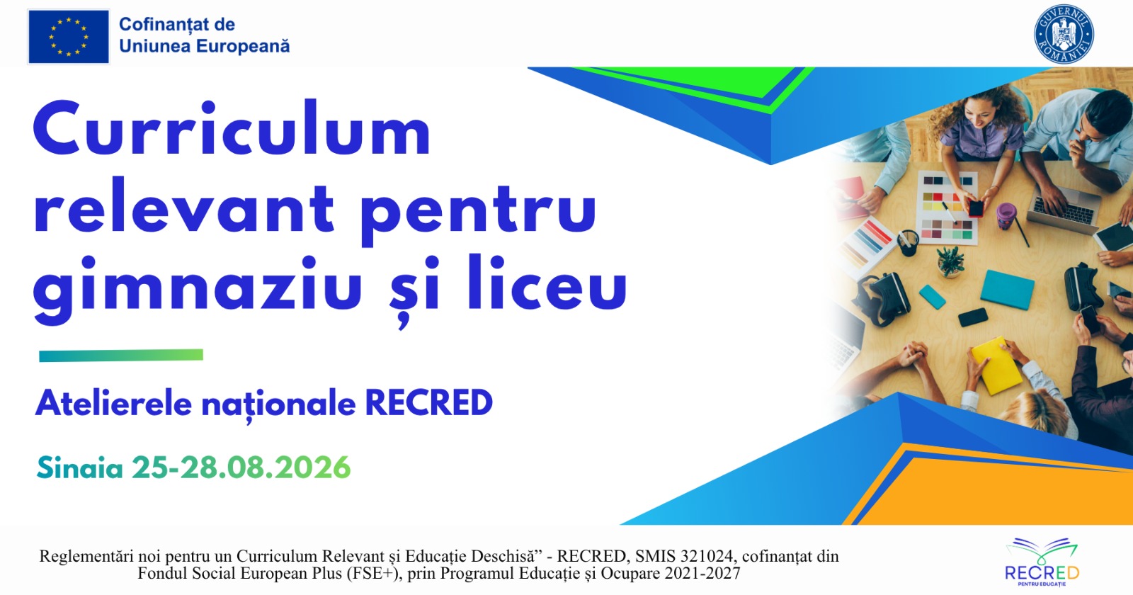 Au început Atelierele naționale RECRED dedicate curriculumului pentru gimnaziu și liceu